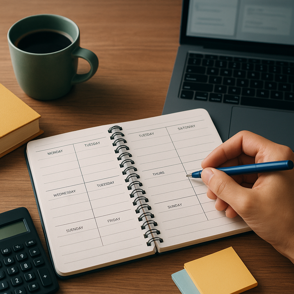Como organizar uma rotina semanal de estudos com metas realistas